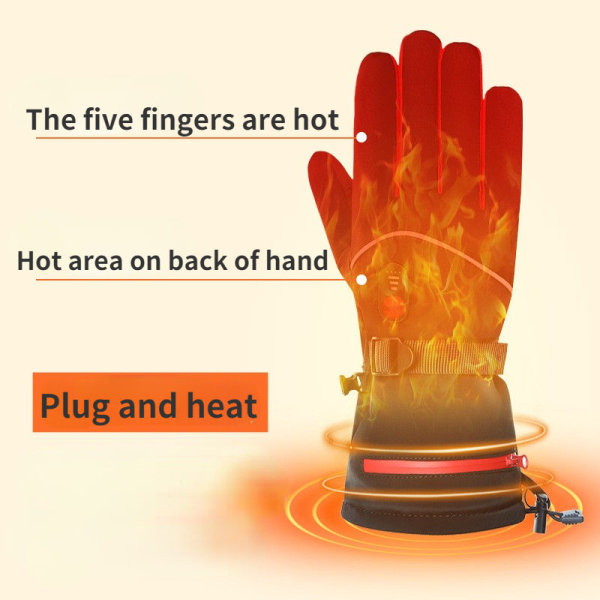 Uppvärmda handskar Arbetstider Uppladdningsbart litiumbatteri 3 temperaturinställningar Elektriska värmehandskar för män kvinnor för S