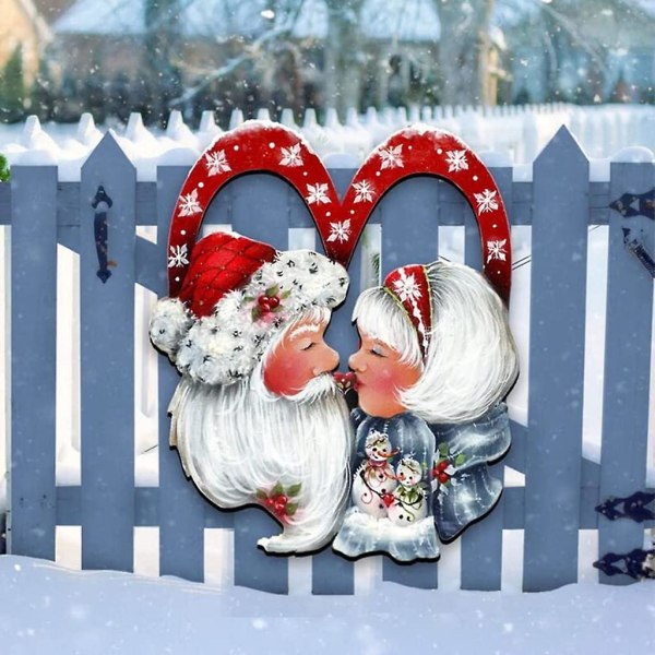 Joulupukki Rakkaus Jouluseppele Joulujuhla Lomakodin etuoven maalaistalon koristelu Seppele riippuva riipus koristeena