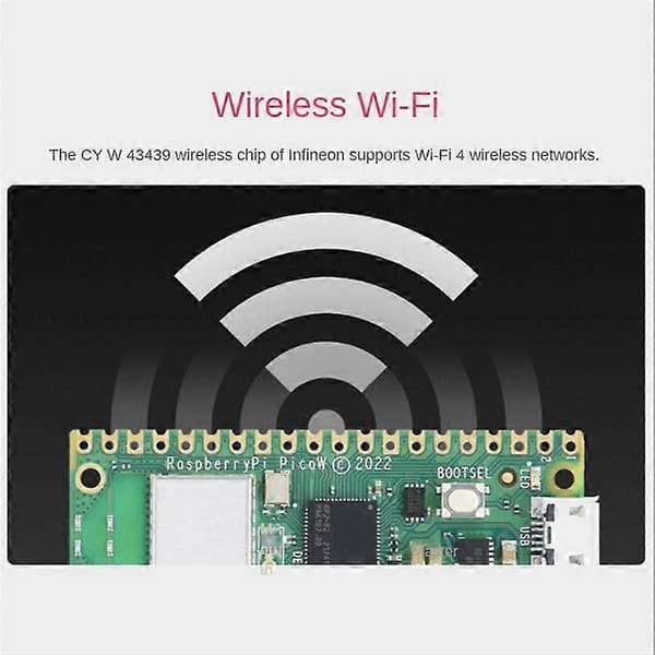 Kompatibel med Raspberry Pi Pico W utvecklingskort med trådlös WIFI-modul RP2040 utvecklingskort stöder Micro-Pyth