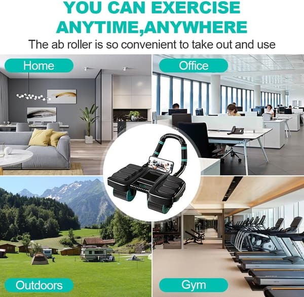 Automatic Rebound Abdominal Wheel Core Training Equipment, Abdominal Training Machine for Men/Women, Belly Fat Burner, Portable Exercise Wheel