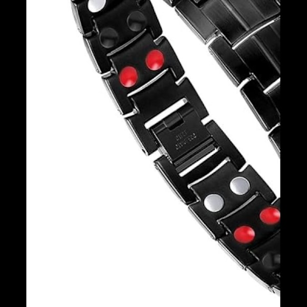 Magnetiska Armband för Män Artrit & Led, Titanstål Magnetiskt Armband med Dubbla Rader Effektiva Magneter
