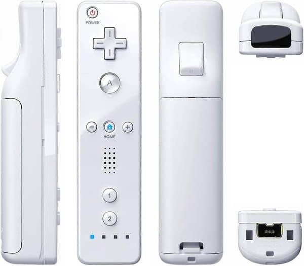 Replacement Wii Controller 2-pack, Wii Remote, with Silicone Case and Wrist Strap, Remote Control for Wii/Wii U, White