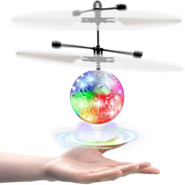 Fjernkontroll Flying Ball LED-belysning Helikoptersikkerhet Håndholdt Drone Infrarød Sensor innendørs og utendørs