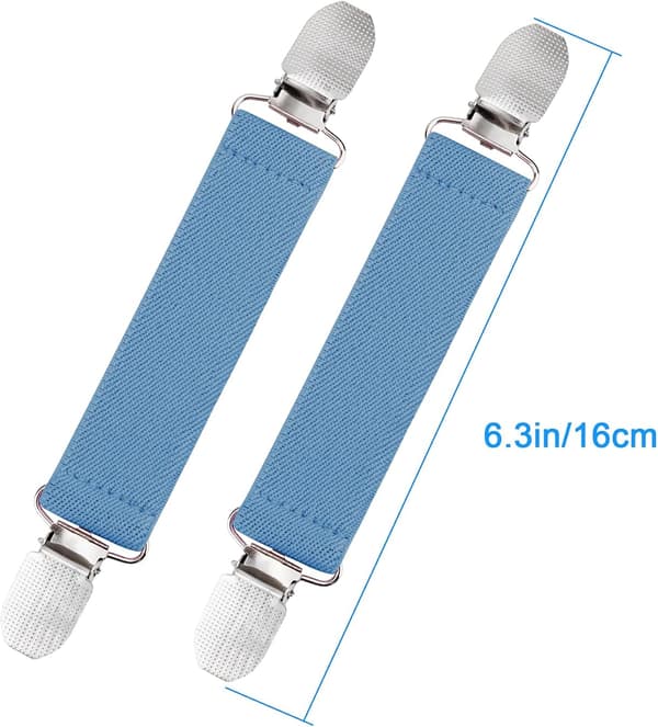 Sett med 4 hanskeklemmer med elastiske stropper for barn, småbarn og voksne