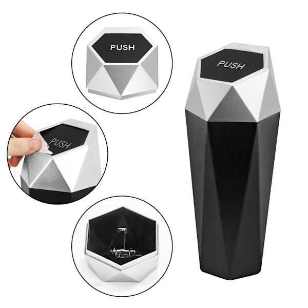 2-pack Bil Soppa med Lock, Ny Bil Soppa Diamant Design, Läckagesäker Bil Soppa, Mini Soppa för Bil