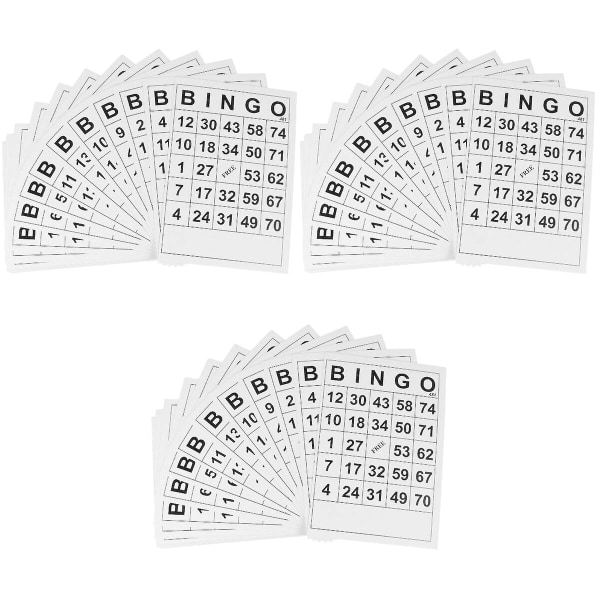 300 kpl bingopeli bingo hauskaan henkiseen kehitykseen leikkikalu (valkoinen) 180 kpl 15,5 * 10,5 cm 180 pcs 15.5*10.5cm