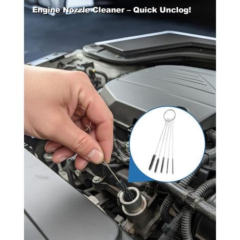 Carburetor Nozzle Cleaning Kit: 13 Wires, 10 Needles, 5 Brushes, 1 Sampling Tool, 1 Steel Brush.