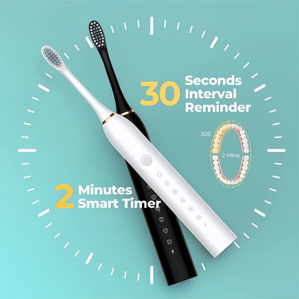 Intelligent Fully Automatic Electric Toothbrush, Soft Bristle Toothbrush for Adults, Six Vibration Frequency Cleaning Modes