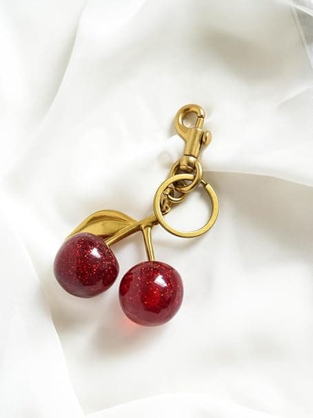 PCS Cherry Keychain, Versatile Keychain, Handbag Pendant, Lucky Charm, Personalized Car Accessory, Trendy Accessory