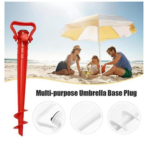 Parasollhållare, Markhylsa, Parasoll, Markförankring, Strand, För Parasoll, Universal Parasollställ (1 st, slumpmässig färg)