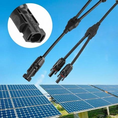 Par Y-typ kontakter för solcellskabel, panelkabel, Y3 grenkontakter, Y-formade PV-kontakter
