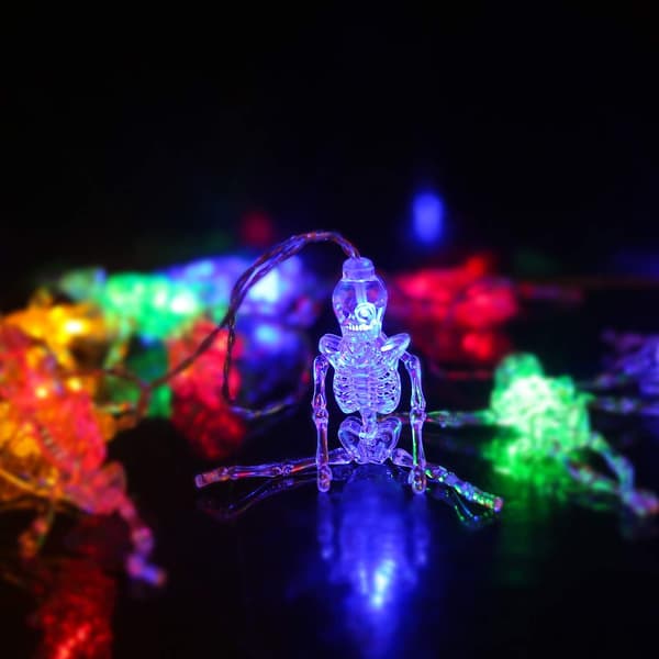 Hängande dödskalleljus Skelett Dödskalle String Lights Halloween Dekor