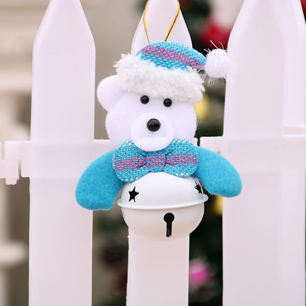 Plush Juletrær Hengende med Klokker Ornamenter, Dør, Julepynt, Juletrær Pynt (4 STK)