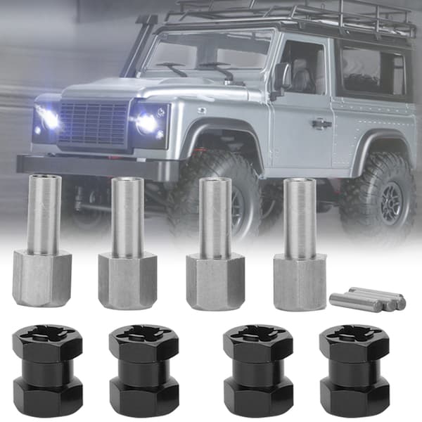 Durable Wheel Hub Adapter for D90 AX10 CC01 SCX10 F350 Black