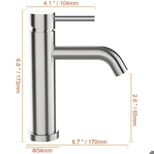 Washbasin Mixer - Single Lever Bathroom Mixer Ceramic Pull-Out Low Noise PZCC Body