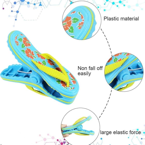 2 kpl Muoviset Vaatepuristin Muoviset Rantapyyhkeiden Pihdit Rantapyyhkeiden Pihdit Pyyhkeet Pyyhkeet Vaatteet Rantapyyhkeet Sininen