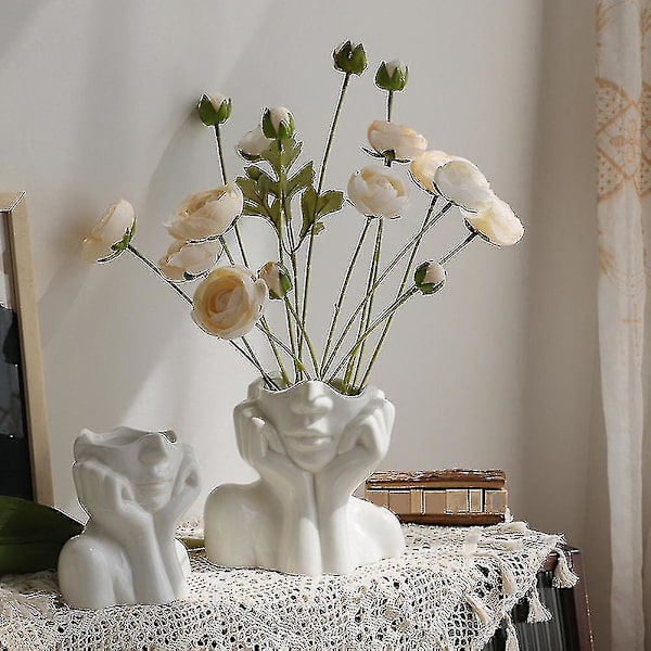 Keramisk Vas Vardagsrumsdekoration Modern Kropp Blomma Vas Hantverk Konst Prydnadsföremål Heminredning Accessoar