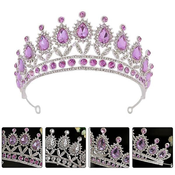 Diamant Hodeplagg Rhinestone Prinsesse Tiara Brud Bryllup Hodebånd Bryllup Brud Bryllup Hodeplagg Assortert Farge 115X15X6.5CM