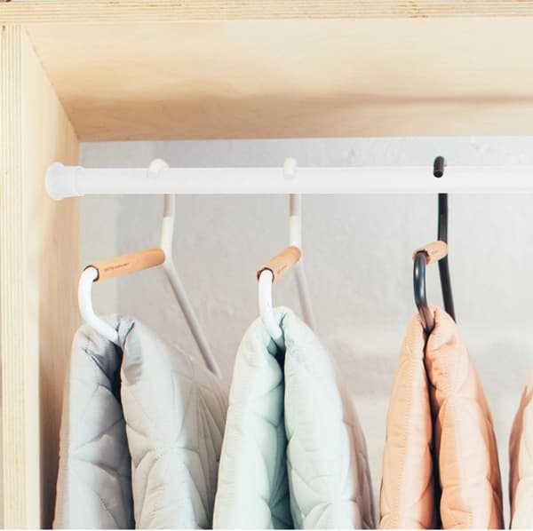 2 stk borefrie mini teleskopstenger justerbare jerngardinstenger hvit multifunksjonell design