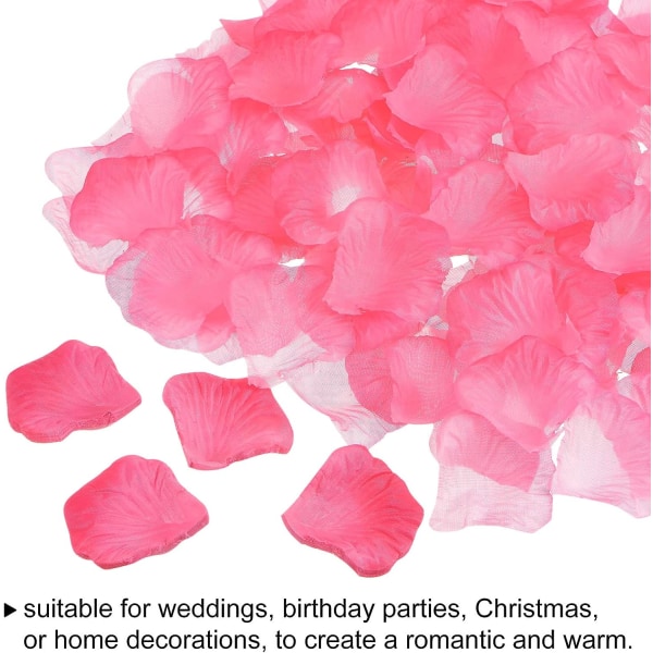 PackSilk Kunstige Blomsterblader, Lys Rød Bryllup Kunstige Blomster 4,5 cm x 4,5 cm for Bryllupsborddekorasjoner, Festdekorasjon
