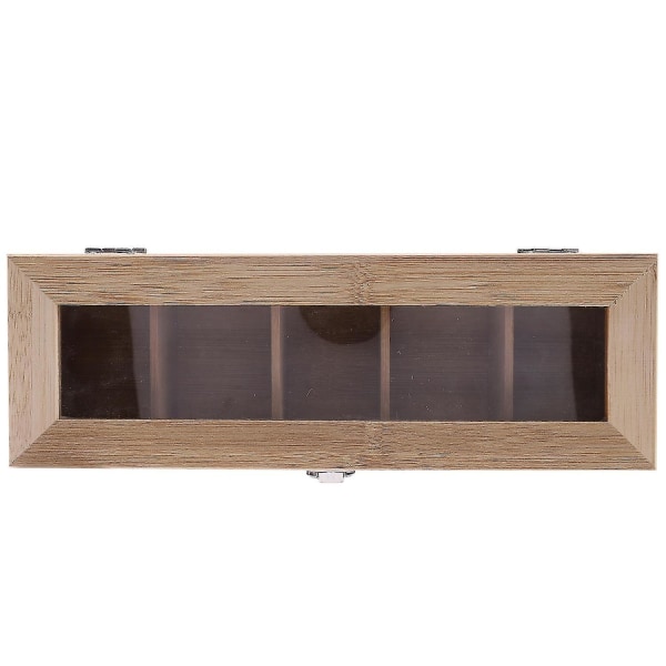 Bambu System Tepåse Smycken Organizer Förvaringslåda 5 fack Te Box Organizer Wood Socker Pac