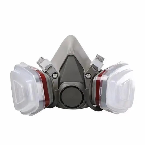 Respirator Återanvändbar cover gasmask med skyddsglasögon, filter för målning, kemikalier, organisk ånga, träbearbetning och annat arbete