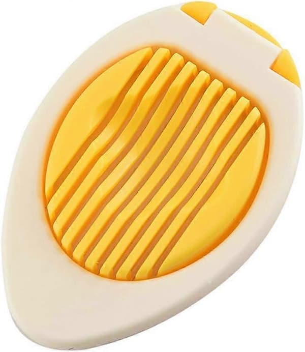 Multifunctional Egg Slicer Egg Divider, Cuts Eggs, Boiled Eggs, Canned Eggs, Ham, Bananas and Slices Efficiently (Yellow)
