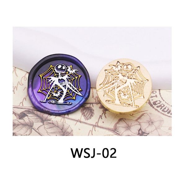 AWax Stempel Halloween Brannmaling Stempel Hode Gresskar Forsegling Voks Stempel for DIY