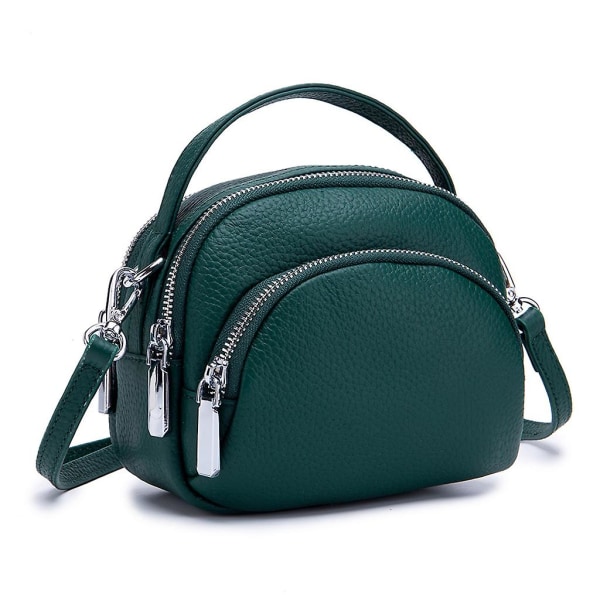 Women Handbag Leather Satchel Shoulder Bag Tote Phone Pouch Ladies Messenger CroGreen