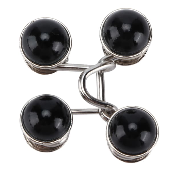 Practical Reusable Button Pins - 16 Pcs, Sturdy and Durable, Detachable Card Slot Design, Small Black Pearl