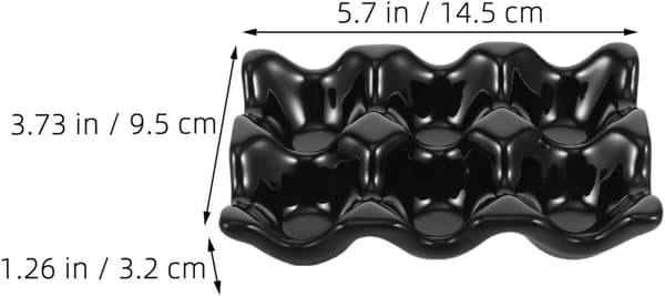 3 Pcs Ceramic Egg Storage Trays with 6 Holes Each, Non-Slip Bottom, Egg Holder