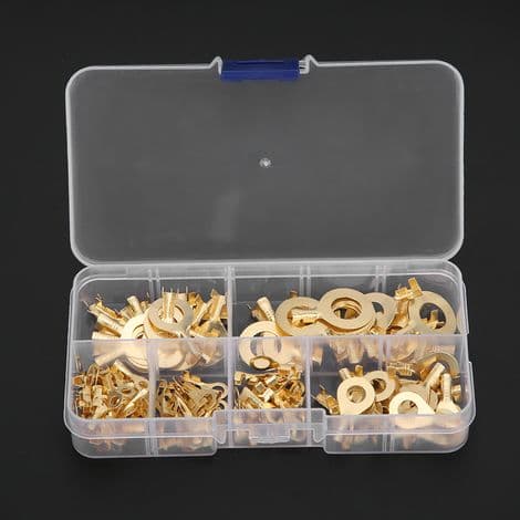 150 Pieces Brass Cable Lugs for Electrical Connectors, Flame Retardant Cable Accessories