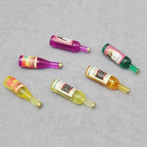 12 stk Mini Scene Flasker Vin Flaske Modell Miniatyr Drikk Flaske Epitome Barn Lek Hus Leke (rp14