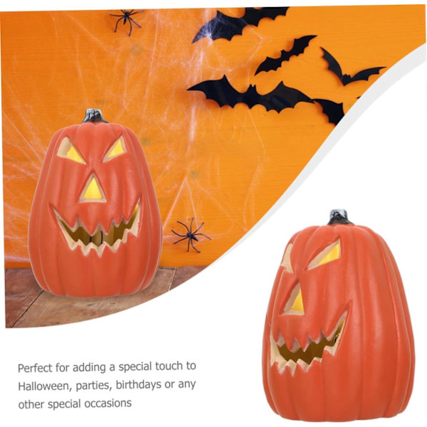 2 st LED Jack-o-Lantern Ljuslykta Pumpa LED Pumpa Lampor Halloween Dekorationer Inomhus Hem Utomhus Lykta Orange