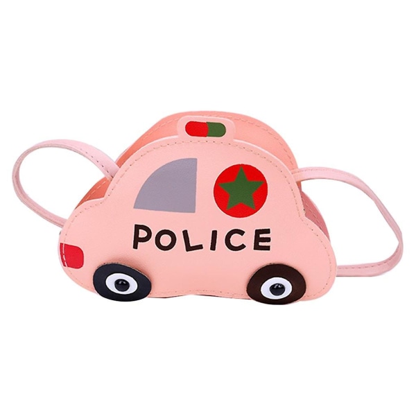 Car Shape Olkalaukut Pu Nahka Crossbody Laukut Mini Kolikkokukkaro lapsille Pinkki