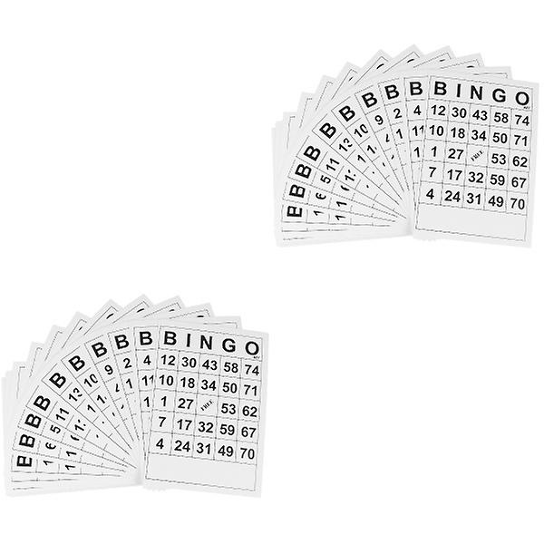 120 stk Bingo Spil Bingo Til Sjov Intellektuel Udvikling Legetøj (hvid) 120 stk 15*18cm
