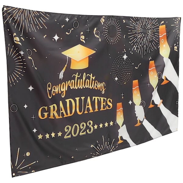 Klasse af 2023 Tillykke Graduation Baggrund Fotoboks Graduation Foto Baggrund 180X115X0.1CM