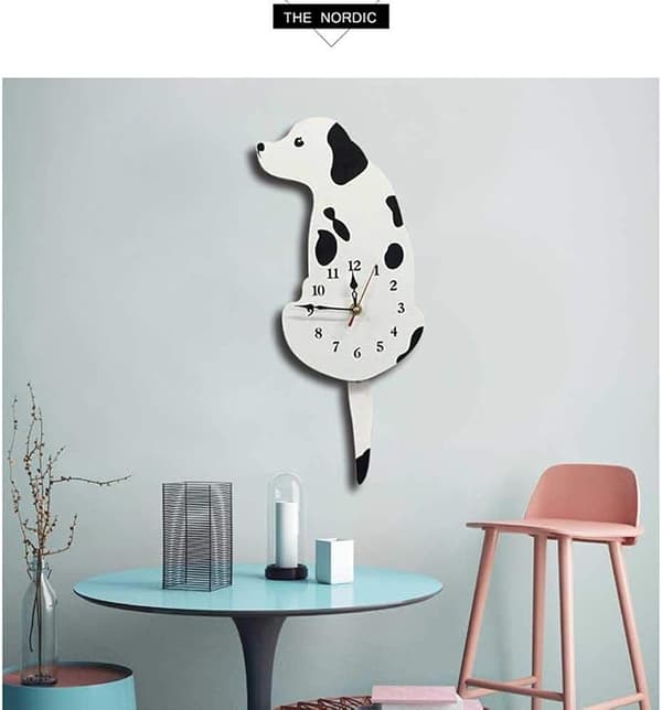 Wall Clock barn hundklocka för barnrum