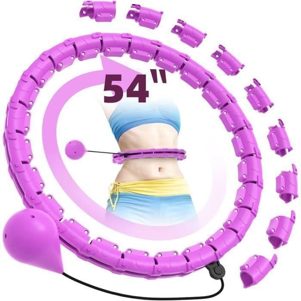 Hula Hoop - Adjustable - Massage Points - 28 Tires - Purple