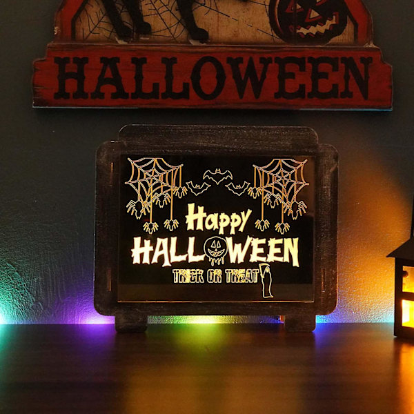 Halloween Dekoration LED Lys Halloween Lys Soveværelse Dekoration Party BarS-B