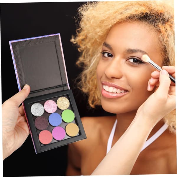 Magnetic Makeup Tray Metal Round Pans Empty Magnetic Eyeshadow Palette Includes Makeup Spatula
