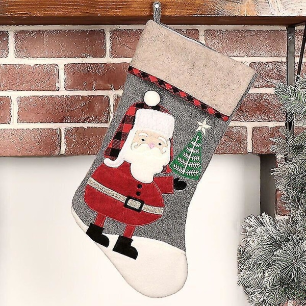 Joulusukat Joulusukkahousut Takka Ripustettavat sukat joulupukin joulukuviolla kotiin Loman joulukuusen mantelkoristeet tarvikkeet