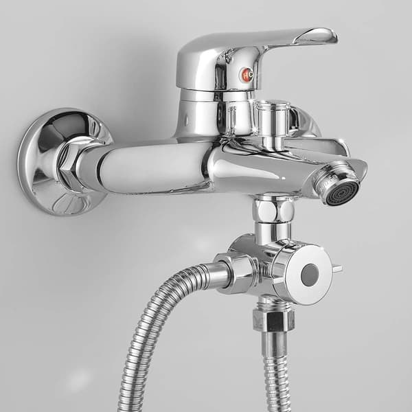 Dusjarm Omkasterventil for Håndholdt Dusjhode og Fast Sprayhode, G 1/2 3-veis T-adapter, Baderom Universal Dusjsystem Komponent Re