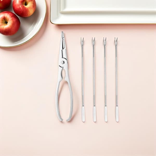 Stainless Steel Crab Tools for Eating Silverfish and Shellfish, Crab Shell Crackers for Eating Seafood