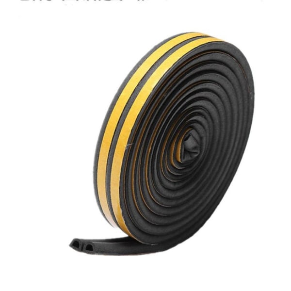 D-Profil Tätningslist, Dörr- och Fönstertätning med Stark Adhesion, Ljudisolering och Väderskydd, 9*6mm