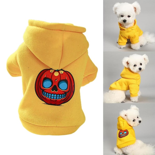 XLPet Halloween Kostume Hoodie Bichon Frise 2 Ben Puppy Tøj Kat Forår Sweatshirt XL