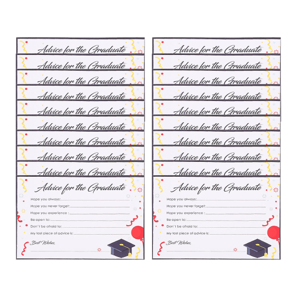 15 st Boxpresent Graduation Grattis Kort Graduation Råd Kort Skriv Kort Graduation Graduatio 15X10CM