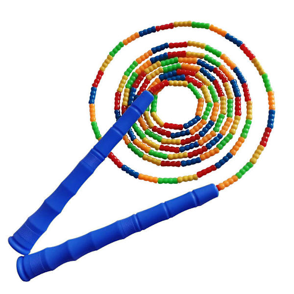 9,8 FT Langt Springtov (2 PAK), Dobbelt Hollandske Springtov, Blødt Perle Springtov til Børn og Voksne, Plastik Segmenteret Spring