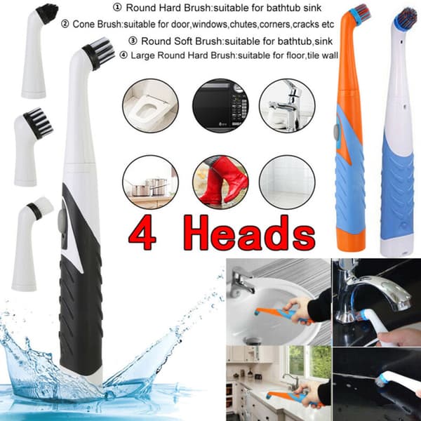 White + Black, 26cm Electric Cleaning System Electric Cleaning Brush