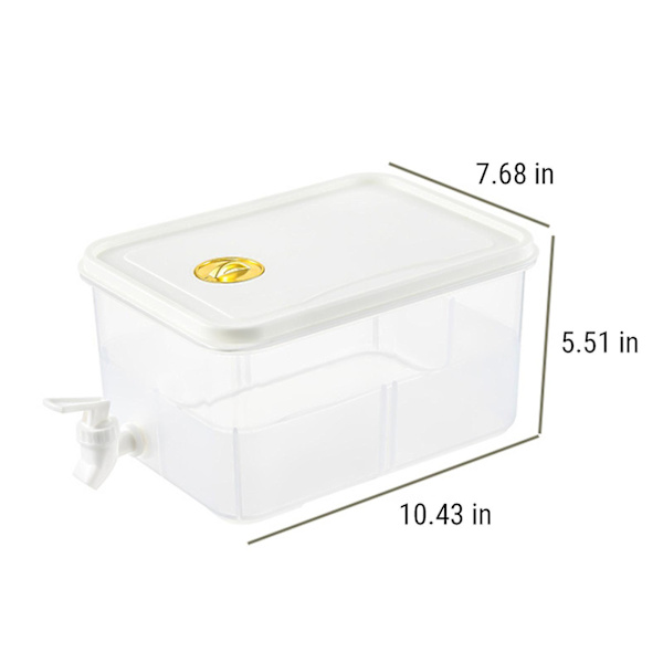 3L Stor Kapacitet Plastik Drikkedispenser, Drikkedispenser Med Hane Is Limonade Juice Beholder